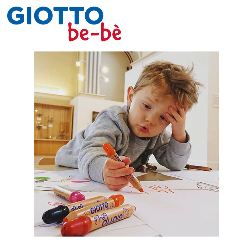 意大利GIOTTO齐多旗舰店幼儿园宝宝蜡笔儿童绘画短杆粗蜡笔彩铅安全可水洗彩色铅笔2岁可用 - 图2