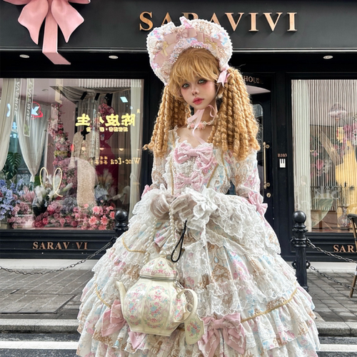 【烛台华章】韩菇凉~原创设计Lolita洋装甜美长袖op连衣裙女秋季 - 图3