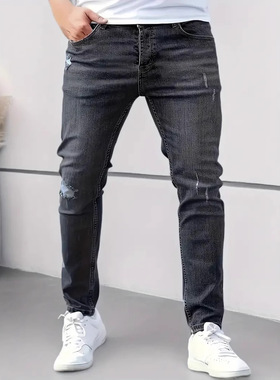 Men's mid waist slim fit ankle pants   男士中腰修身小脚裤