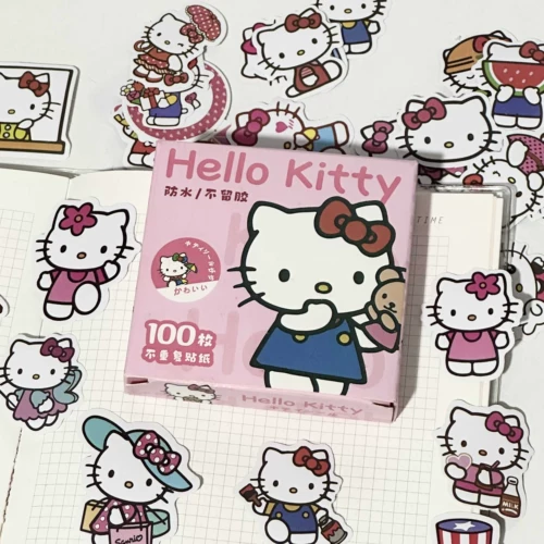 Hello Kitty, наклейка, милая подарочная коробка, мультяшные наклейки, планировщик