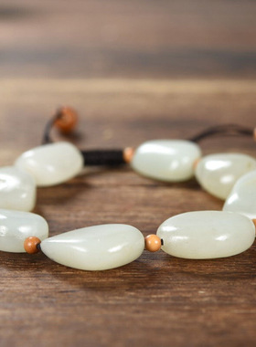 新疆和田玉原石手链料原皮手串