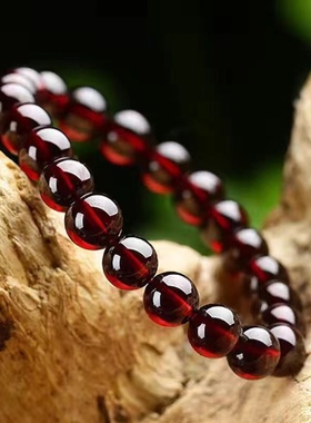 天然老旷高级全净体酒红色石榴石