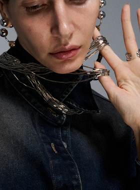 1JINN M2M 原创设计师款银管毛衣链女可绕两圈百搭项链