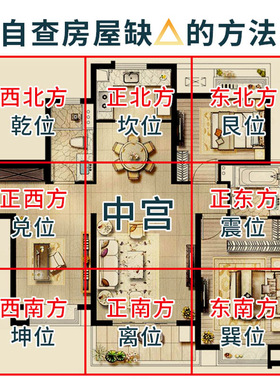补角牌房屋缺角补角八卦牌补角贴