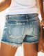 ໂສ້ງຂາສັ້ນ denim ແອວສູງ