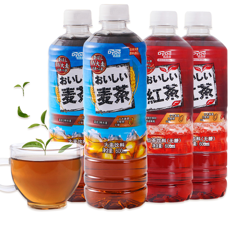 达亦多大麦茶红茶dydo0糖0卡0脂麦香清香600ml*15瓶整箱清爽饮料 - 图3