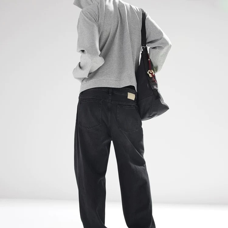 【官方正品】Epide Prefab水洗做旧宽松老钱风通勤休闲牛仔裤 - 图1