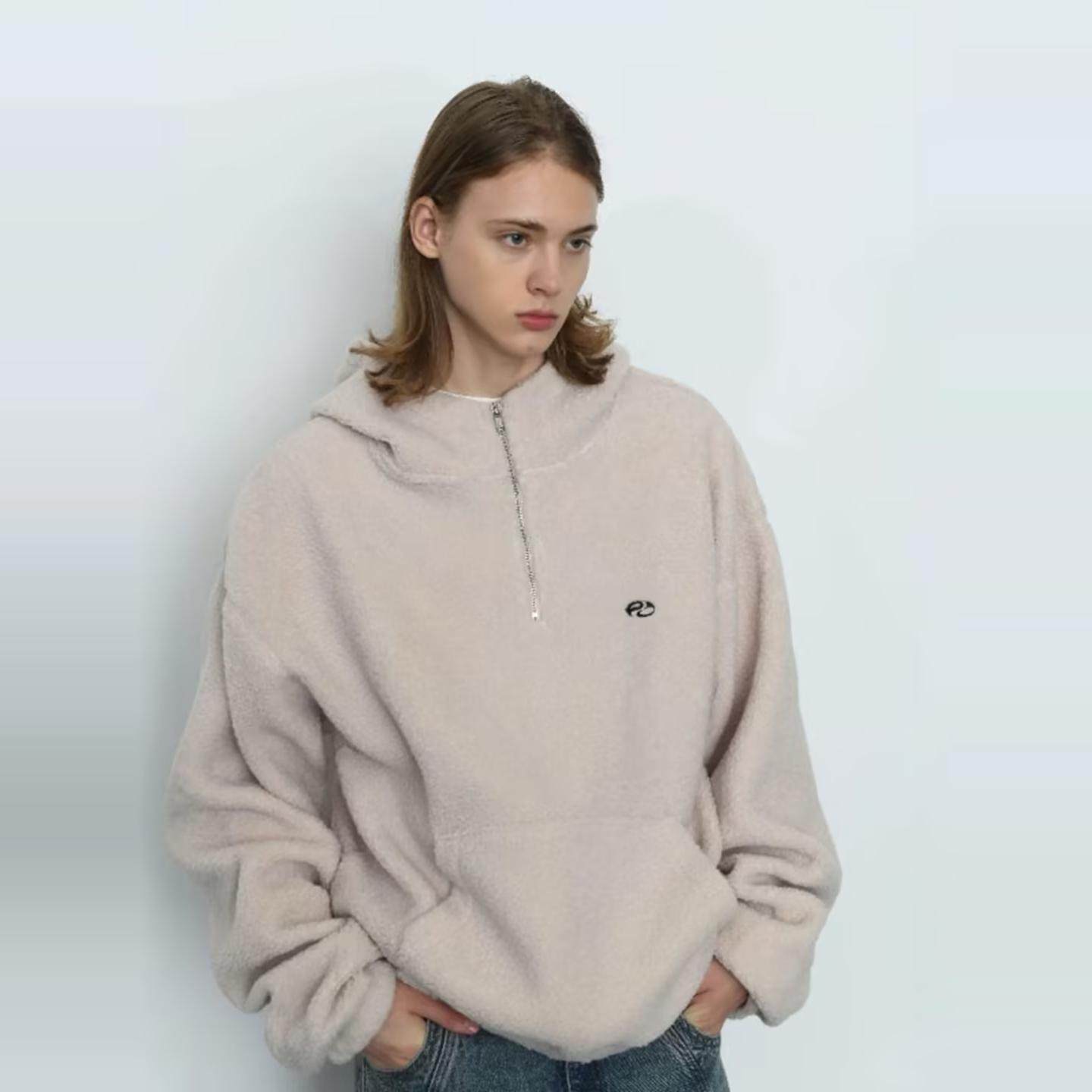 【官方正品】EGO FETCH 摇粒绒羊羔绒半拉链卫衣 男女同款 - 图2