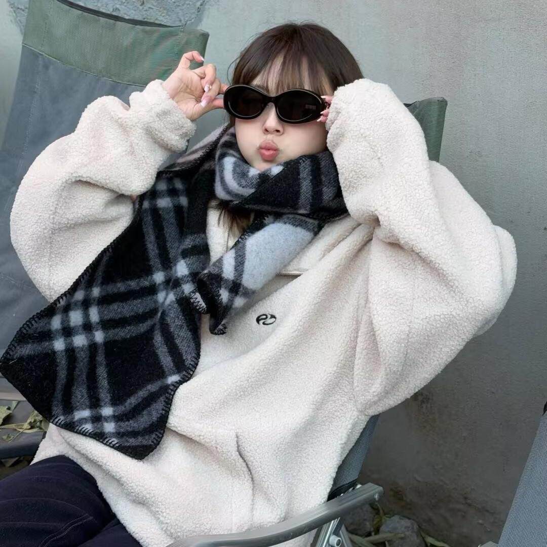 【官方正品】EGO FETCH 摇粒绒羊羔绒半拉链卫衣 男女同款 - 图1