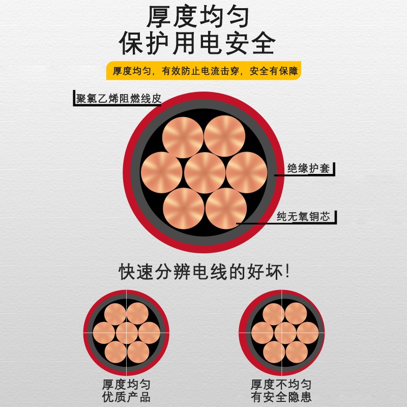 国标BVV10/16/25/35/50/70平方铜线双塑铜芯家装电线电缆主线散剪 - 图1