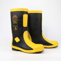 17 New Light Weight Boots Firefighting Rescue Rain Shoes Yellow Rubber Boots Anti-Puncture High Cylinder Water Shoes Comfort