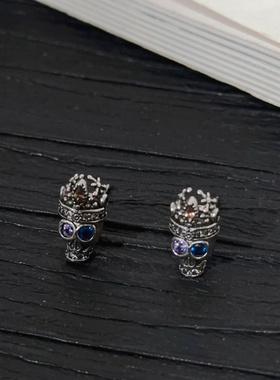 冷淡风设计感骷髅耳钉戒指手镯男女同款耳环指环ins潮饰新款