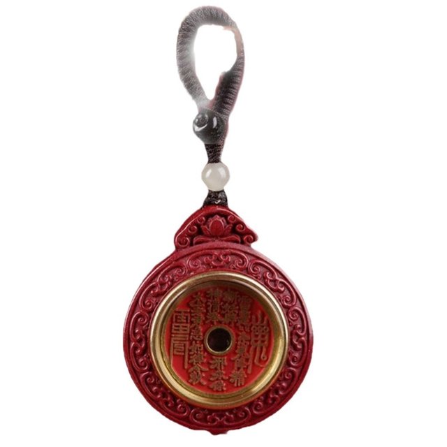 Raw ore cinnabar purple gold sand mountain ghost money copper coin pendant accessories Taoist craft jewelry animal year