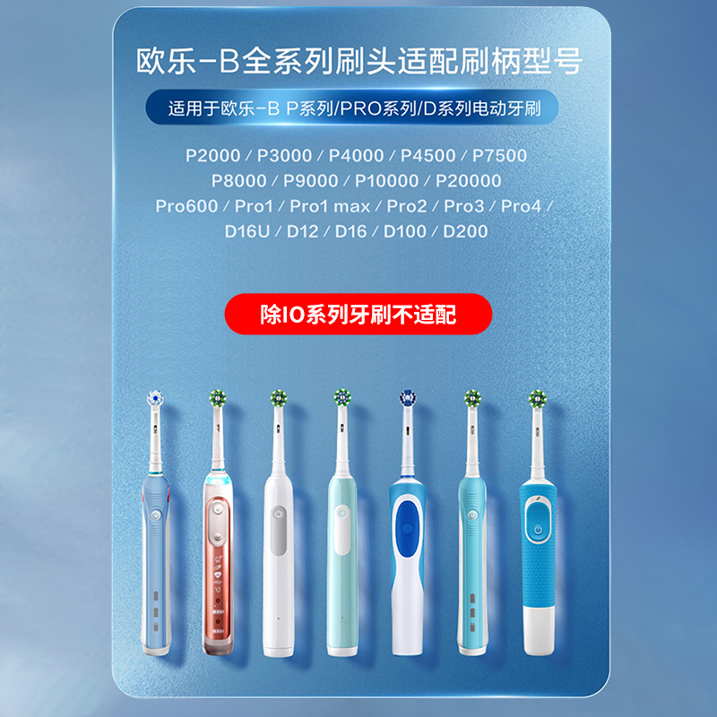 适用OralB/欧乐B电动牙刷头替换通用博朗欧乐比D12 D16 3757 3709 - 图2