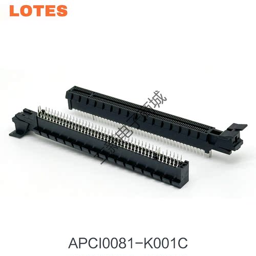 LOTES APCI0081-K001C PCIE显卡插槽 164Pin 16X卡槽鱼尾型带扣 - 图2