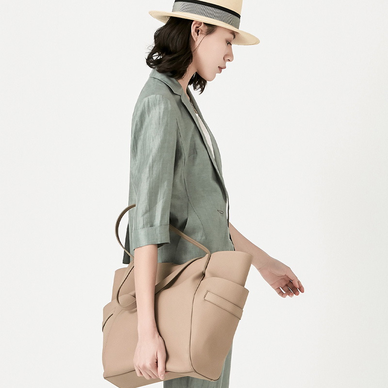 Vesas collection T1285 肌理感九分裤显瘦职业装女裤 - 图0