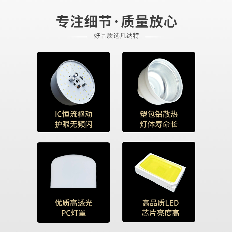 老式卡口led灯泡超亮节能家用护眼大功率无频闪塑包铝室内B22柱形,淘宝优惠券,粉丝福利购,淘宝优惠卷