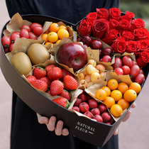 Creative Flowers Upscale Fruit Gift Box Flower Basket Shenzhen Flower Shop Co-City Friends Birthday Send Flowers Door To South Incense Hills