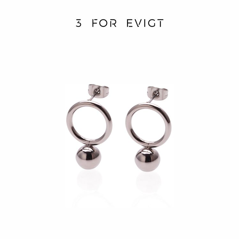 3 for evigt镀18K金星轨系列耳环 小圆球耳坠简约百搭女式现货