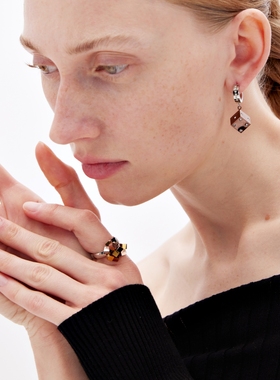 3 for evigt几何系列魔方戒指碰撞几何精致考究女式