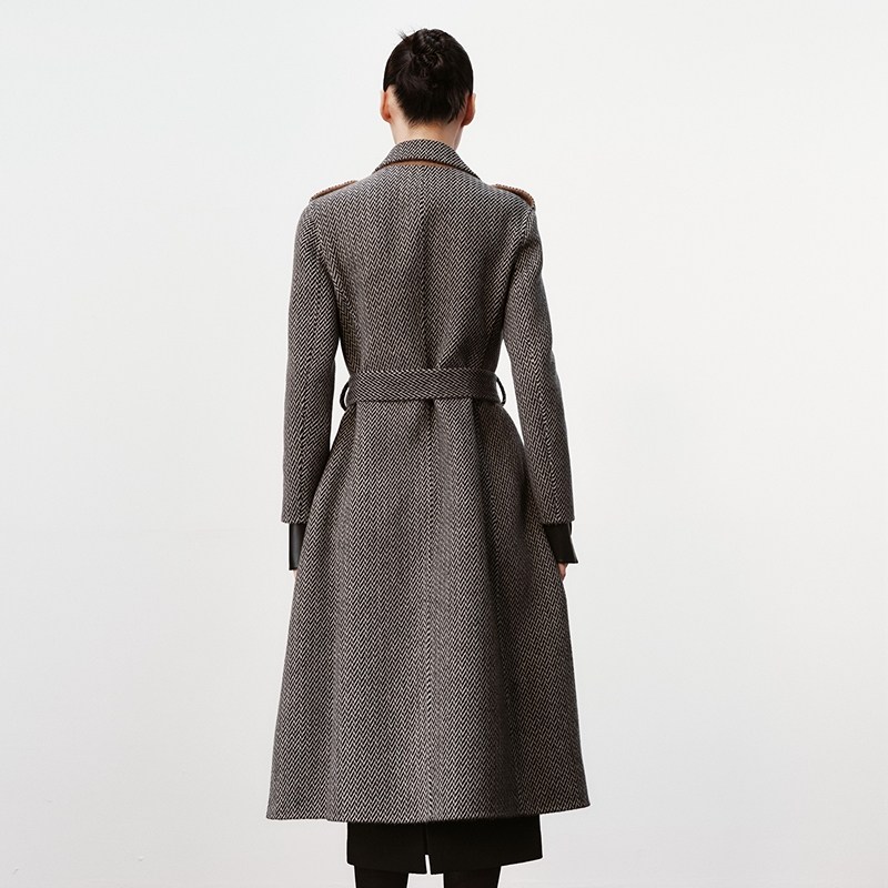 H·GENTEEL荷高新款冬装女风衣式系带羊毛高级感毛呢大衣外套女,淘宝优惠券,粉丝福利购,淘宝优惠卷