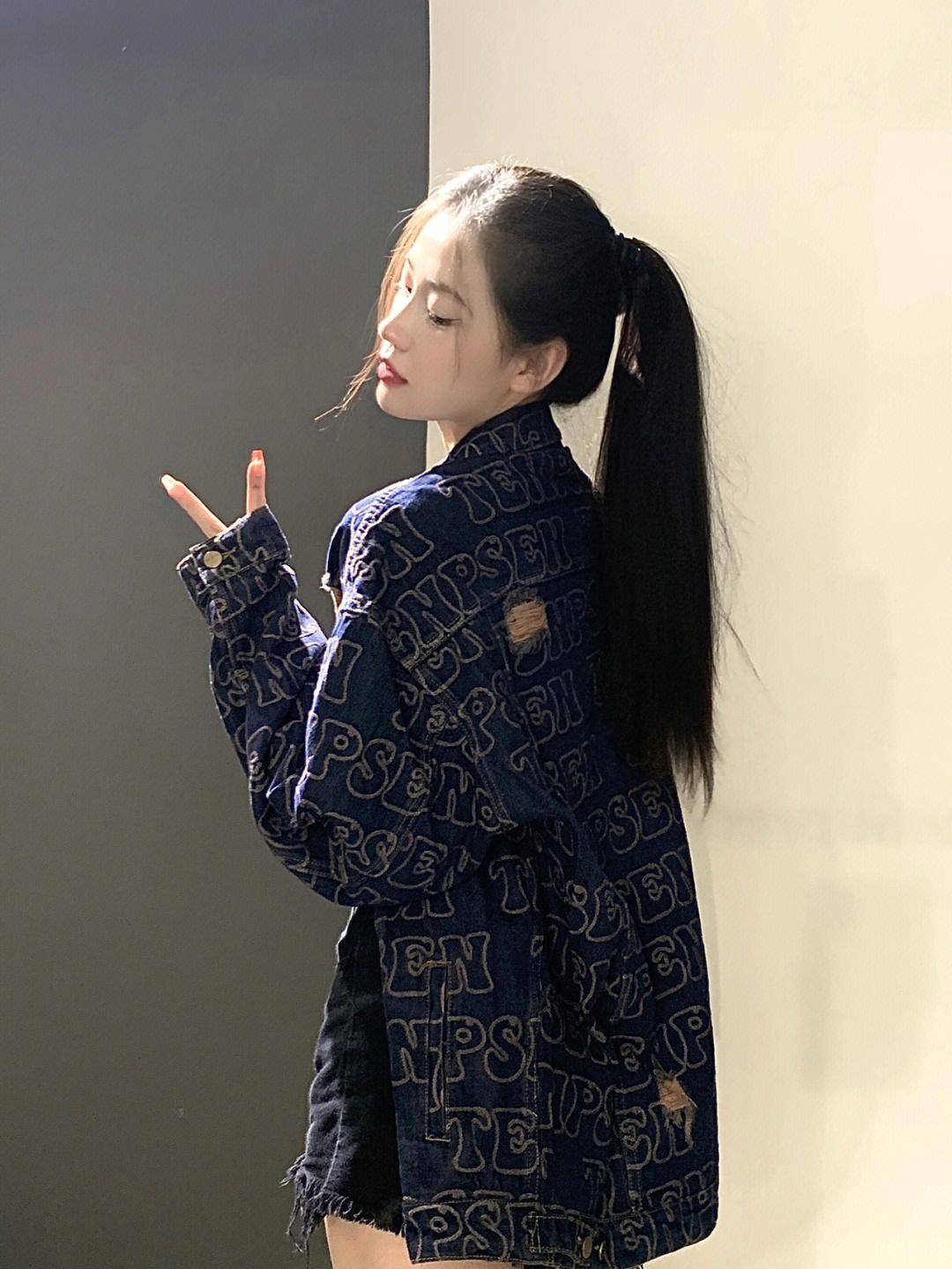 破洞牛仔外套女2022早春秋季新款韩版宽松棒球服夹克上衣国潮ins
