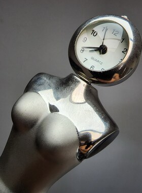 金属u艺术时钟家居卧室办公装饰品欧式摆件艺术品情人礼品摆设品