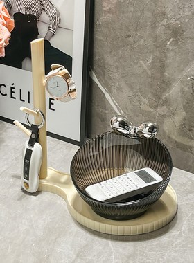 入户玄关杂物收纳摆件鞋柜托盘置物架北欧家居饰品放钥匙的收纳盒