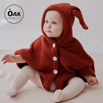 oakfamily baby cloak out for windproof autumn and winter baby cloister and warm children jacket