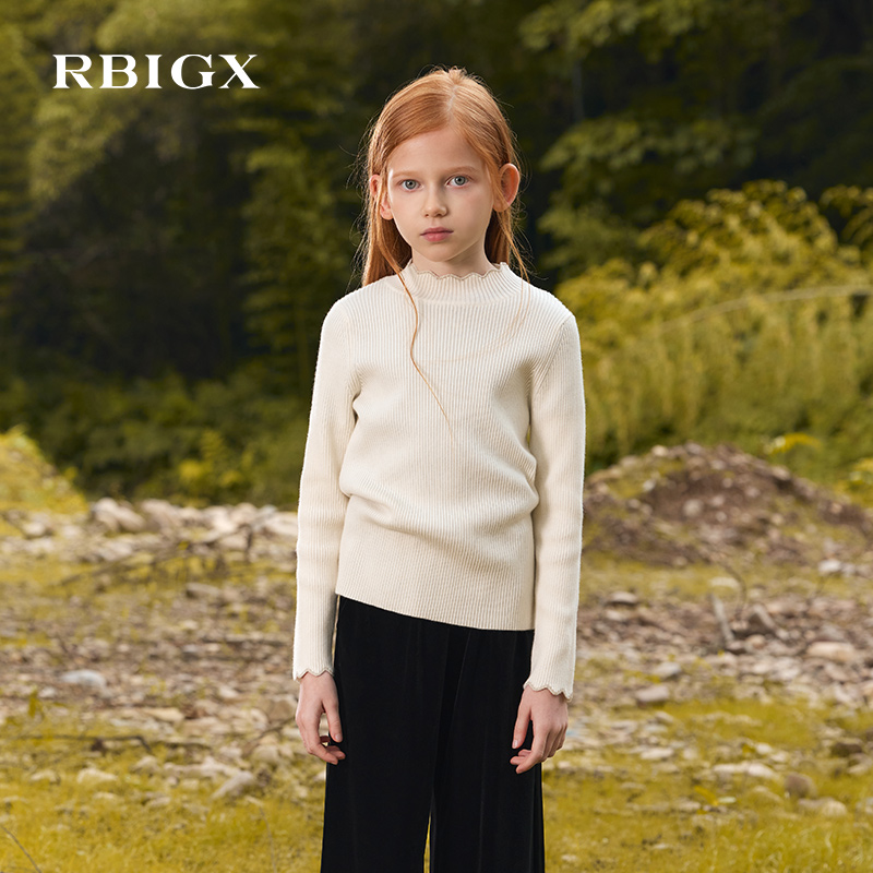RBIGX瑞比克童装女童秋冬装新款毛衣套头针织衫公主风羊毛衫 - 图0