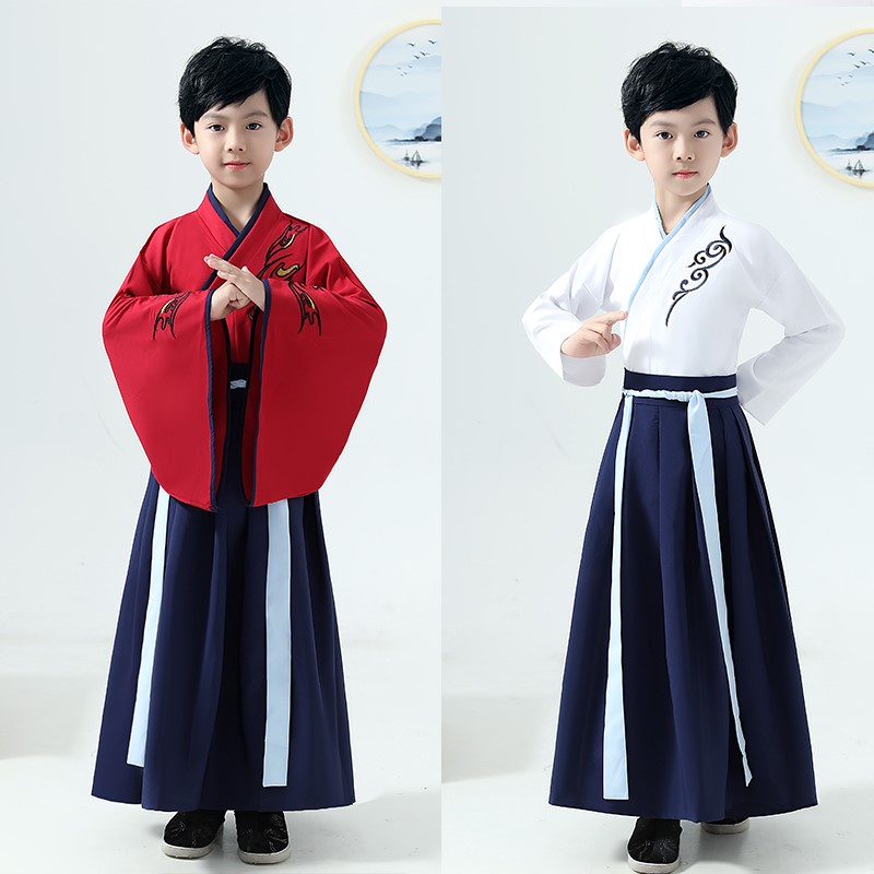 中国风儿童古装国古筝表女孩汉服 港芙宣民族服装/舞台装