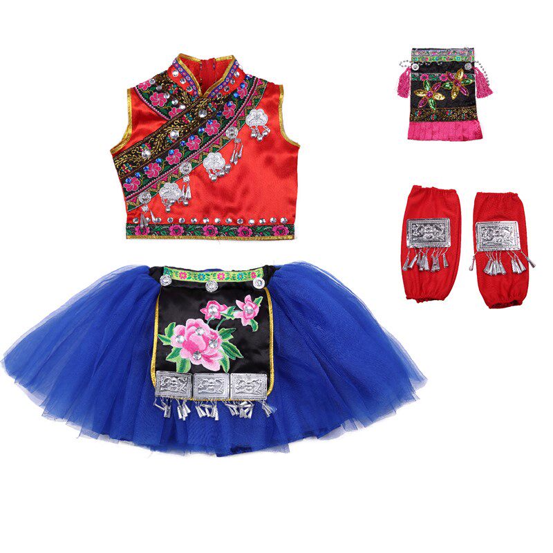 六一演出服装儿童三月三男女表演服 港芙宣民族服装/舞台装