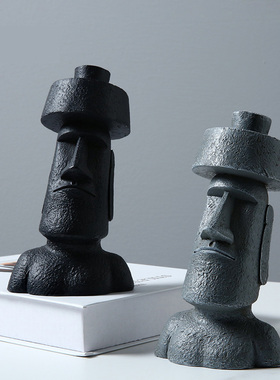 北欧复活岛石像摆件装饰品家居