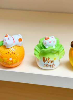 新年桌面摆件树脂装饰品办公室桌面招财装饰布置新年公司年会礼物