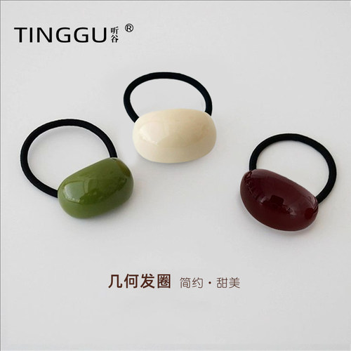 短发半扎发饰头绳头发扎不起来过渡期神发量少器女亚克力新款皮筋 - 图3