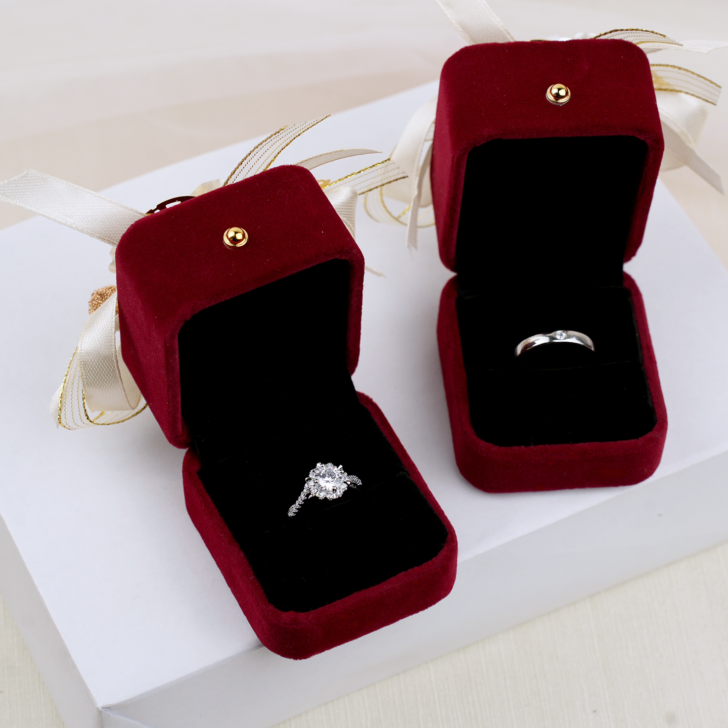 Fake rings wedding exchange ceremony photo props