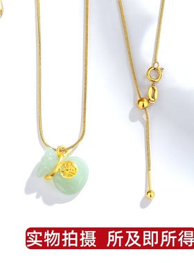 钛钢项链不掉色可调节素链