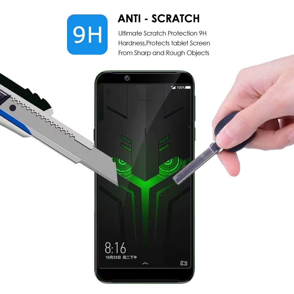 5D 9H Full Cover Tempered Glass for Xiaomi Black Shark 1 2 S - 图1