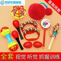 The rattle baby can nibble the water and cook the wave drum toy for three months the baby is rocking the drum and the drum is not groom and the drum is nascent