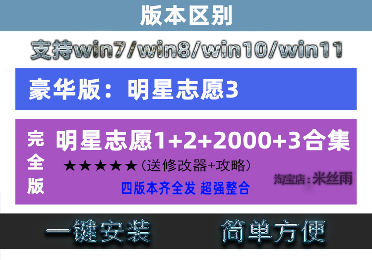 明星志愿3+2+1+2000四部合集 PC单机游戏 育成养成经营支持win10 - 图3