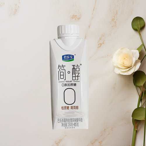 君乐宝简醇梦幻盖酸奶巴氏杀菌热处理酸奶0添加蔗糖250g*10盒装 - 图0