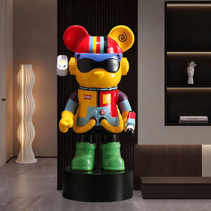 网红宇航员大型落地音箱暴力熊摆件客厅大件电视柜旁边轻奢高端,淘宝优惠券,粉丝福利购,淘宝优惠卷