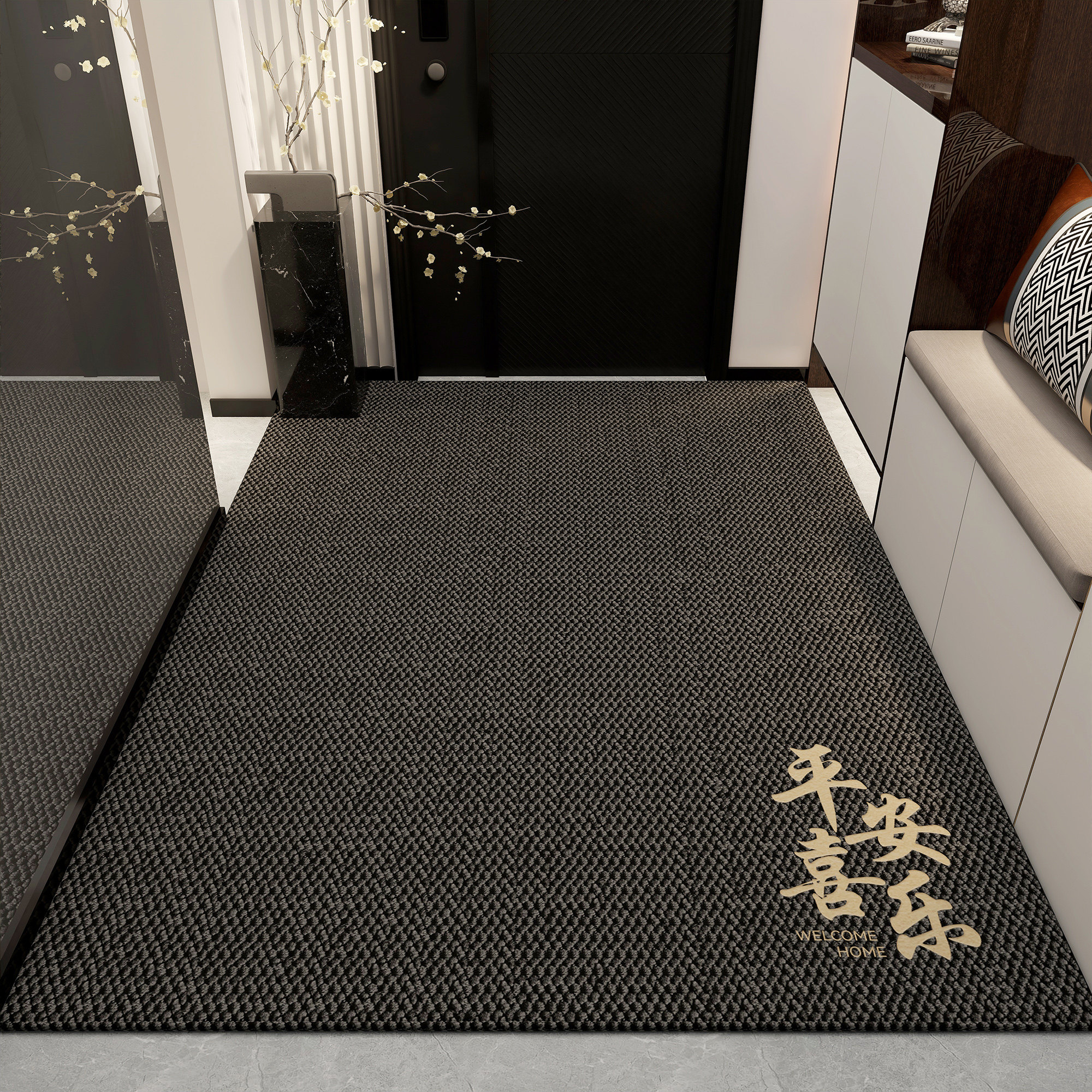纯色进门地垫入户门垫高端家用地毯客厅玄关脚垫可裁剪大门口垫子,淘宝优惠券,粉丝福利购,淘宝优惠卷