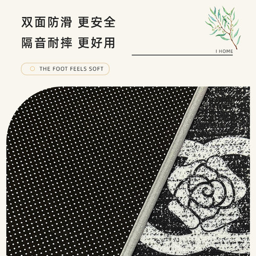 潮牌小香地垫入户门垫防滑耐脏可裁剪门口进门脚垫高级感家用地毯 - 图3