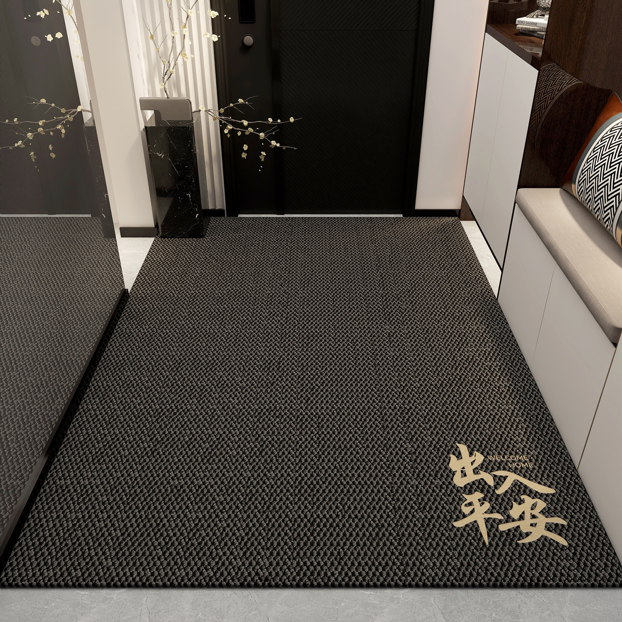 纯色进门地垫入户门垫高端家用地毯客厅玄关脚垫可裁剪大门口垫子,淘宝优惠券,粉丝福利购,淘宝优惠卷