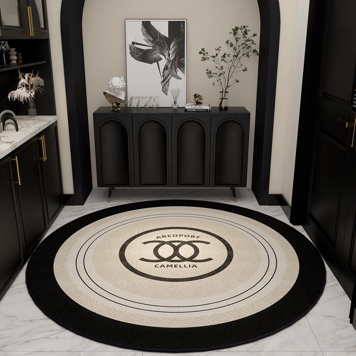 轻奢美式地垫入户门垫防滑可裁剪家用地毯防滑玄关脚垫大门口进门,淘宝优惠券,粉丝福利购,淘宝优惠卷