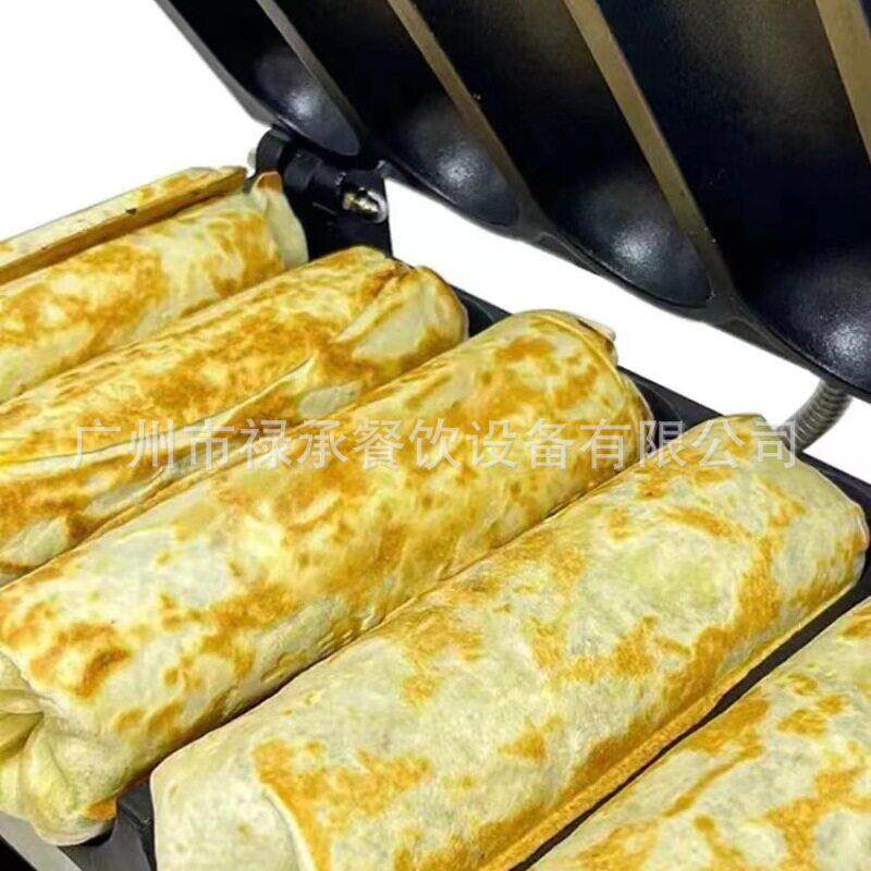Commercial five-grid chicken roll machine Internet celebrity snack equipment barbecue burrito naan machine stall electric chicken roll machine