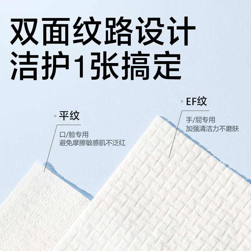 EVERLUNE爱维伦婴儿专用干湿两用绵柔巾洗屁屁洗脸加大加厚洁面巾