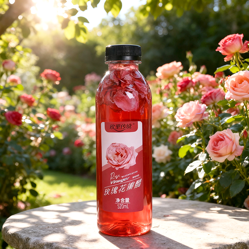 玫里传说玫瑰花醋饮料520ml×4瓶装云南特产果醋饮品,淘宝优惠券,粉丝福利购,淘宝优惠卷
