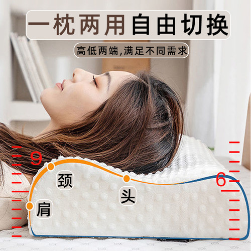 记忆棉枕头助睡眠太空记忆枕芯学生宿舍女单人双人枕头芯护颈椎枕 - 图0